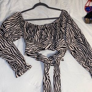 Zebra super crop top